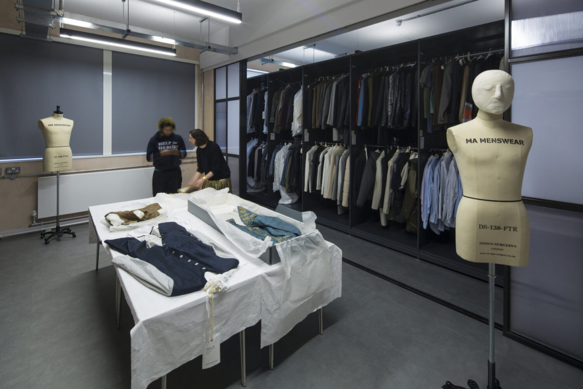 Photograph of Menswear Archive storage
