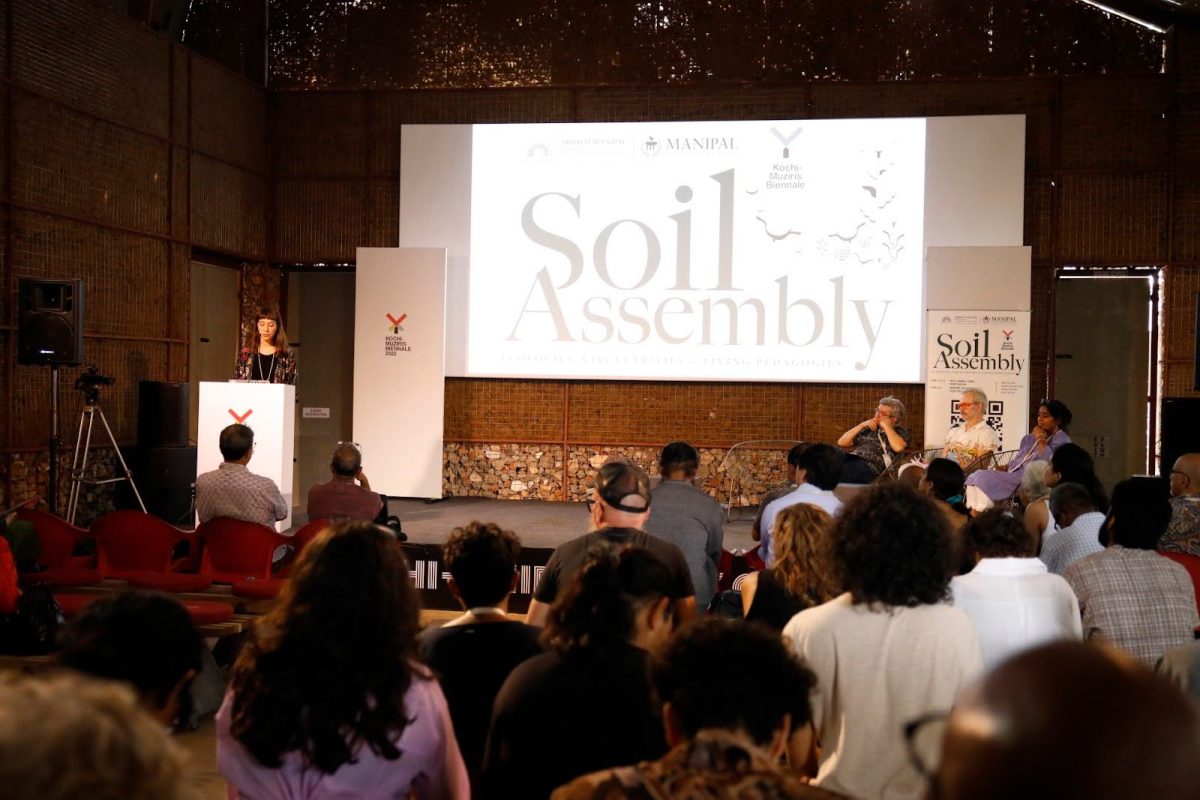 photography of 'soil assembly' at the Kochi Biennale 2023